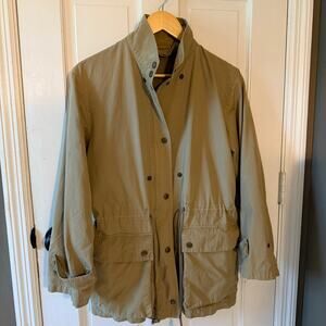 Vintage Sanyo Barn Jacket Khaki Cotton Utility Coat Women's M Fisherman Core